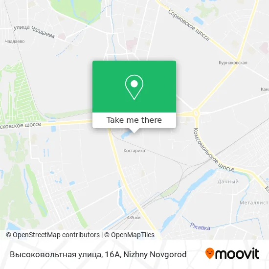 Высоковольтная улица, 16А map