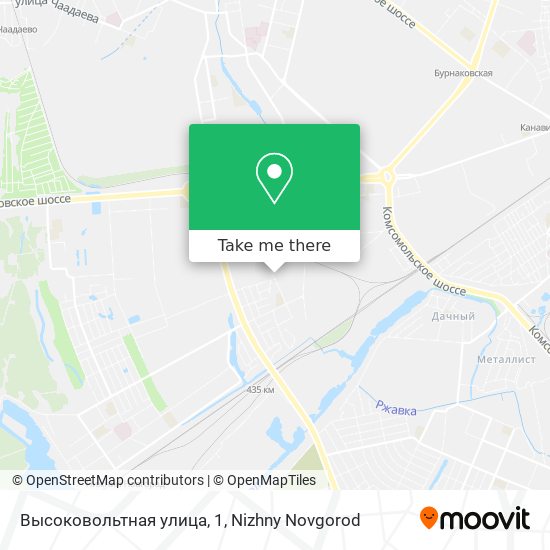 Высоковольтная улица, 1 map