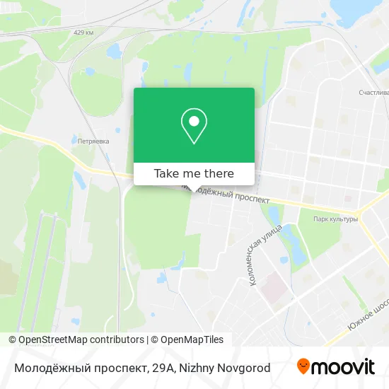 Молодёжный проспект, 29А map