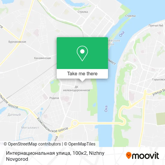 Интернациональная улица, 100к2 map