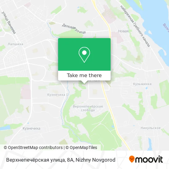 Верхнепечёрская улица, 8А map