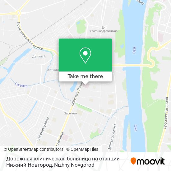 Дорожная клиническая больница на станции Нижний Новгород map