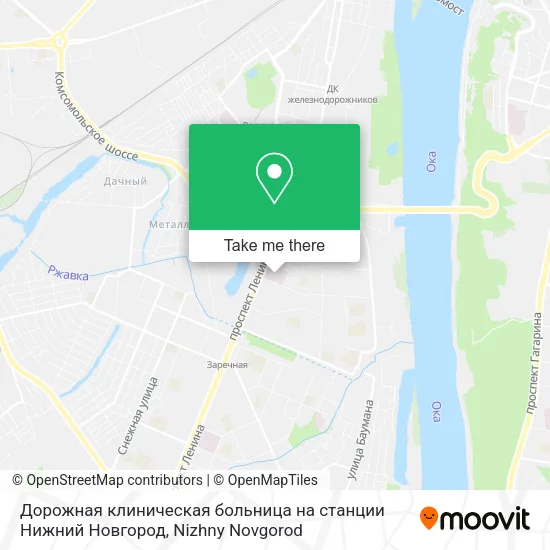 Дорожная клиническая больница на станции Нижний Новгород map