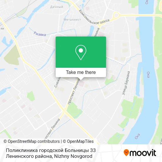 Поликлиника городской Больницы 33 Ленинского района map