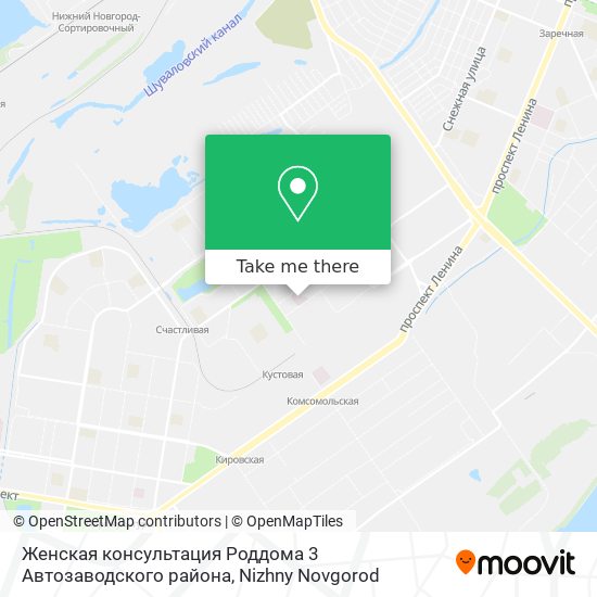 Женская консультация Роддома 3 Автозаводского района map
