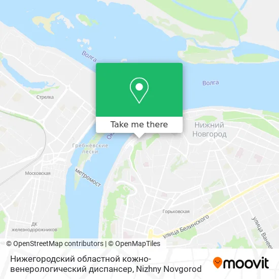 Нижегородский областной кожно-венерологический диспансер map