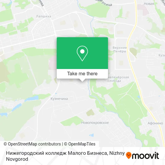 Нижегородский колледж Малого Бизнеса map