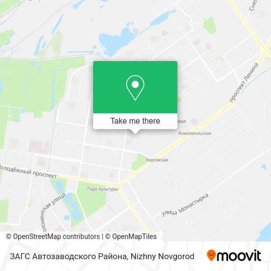 ЗАГС Автозаводского Района map