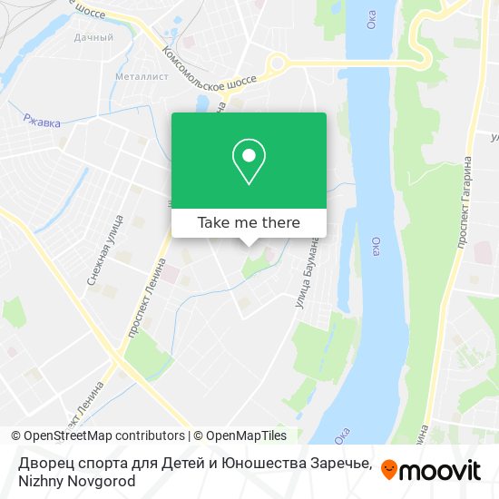 Дворец спорта для Детей и Юношества Заречье map