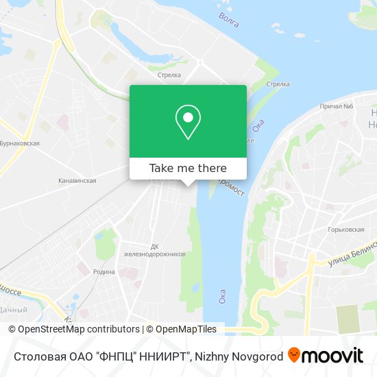 Столовая ОАО "ФНПЦ" ННИИРТ" map