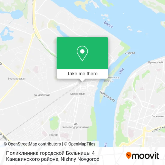 Поликлиника городской Больницы 4 Канавинского района map
