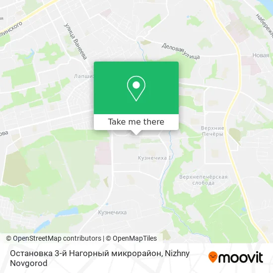 Остановка 3-й Нагорный микрорайон map