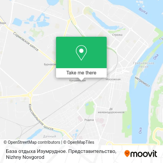 База отдыха Изумрудное. Представительство map