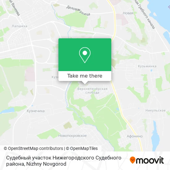 Судебный участок Нижегородского Судебного района map