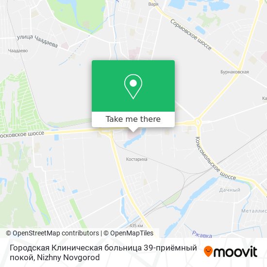 Городская Клиническая больница 39-приёмный покой map