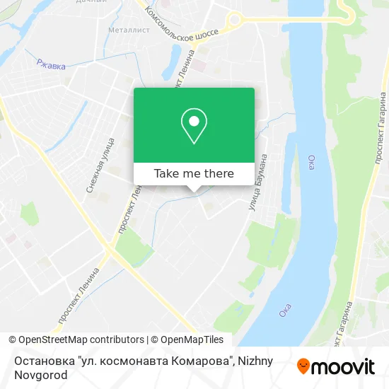 Остановка "ул. космонавта Комарова" map