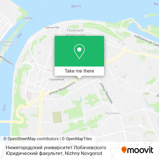 Нижегородский университет Лобачевского Юридический факультет map
