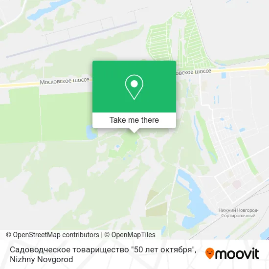 Садоводческое товарищество "50 лет октября" map