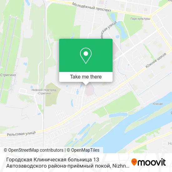 Городская Клиническая больница 13 Автозаводского района-приёмный покой map
