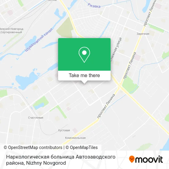 Наркологическая больница Автозаводского района map