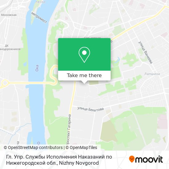 Гл. Упр. Службы Исполнения Наказаний по Нижегородской обл. map