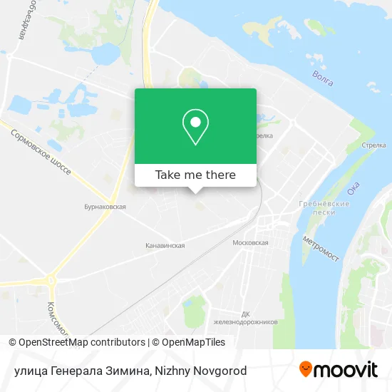 улица Генерала Зимина map