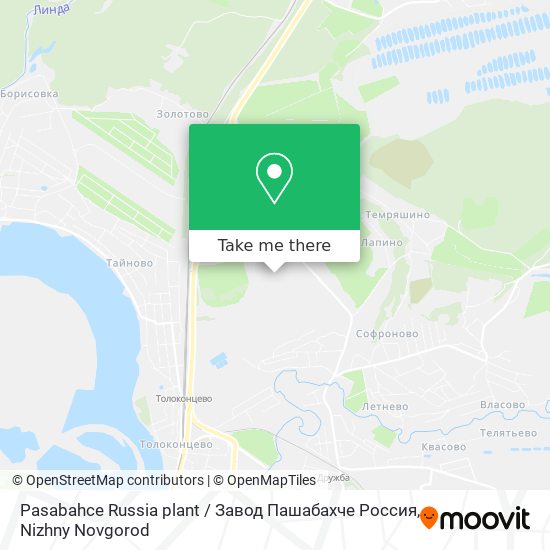 Pasabahce Russia plant / Завод Пашабахче Россия map