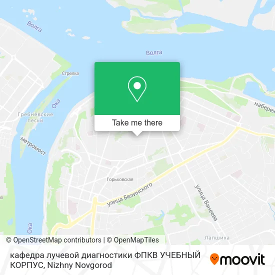 кафедра лучевой диагностики ФПКВ УЧЕБНЫЙ КОРПУС map