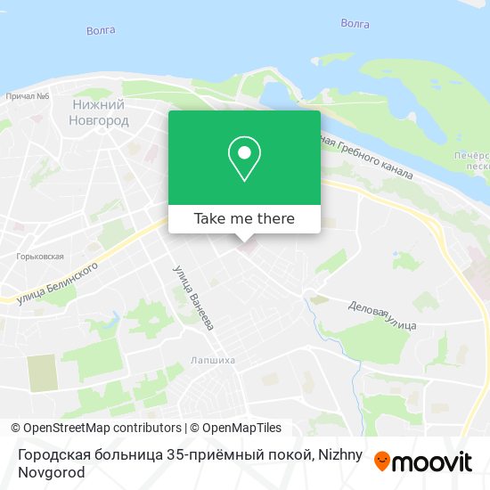 Городская больница 35-приёмный покой map