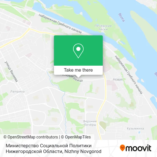 Министерство Социальной Политики Нижегородской Области map