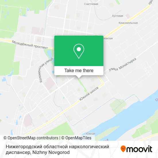 Нижегородский областной наркологический диспансер map