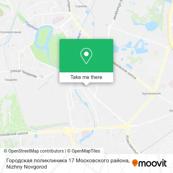 Городская поликлиника 17 Московского района map