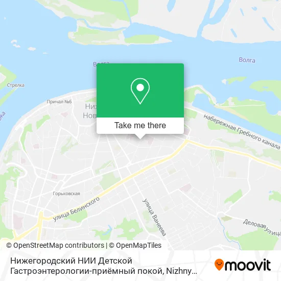 Нижегородский НИИ Детской Гастроэнтерологии-приёмный покой map