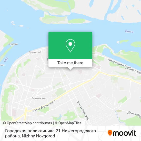 Городская поликлиника 21 Нижегородского района map