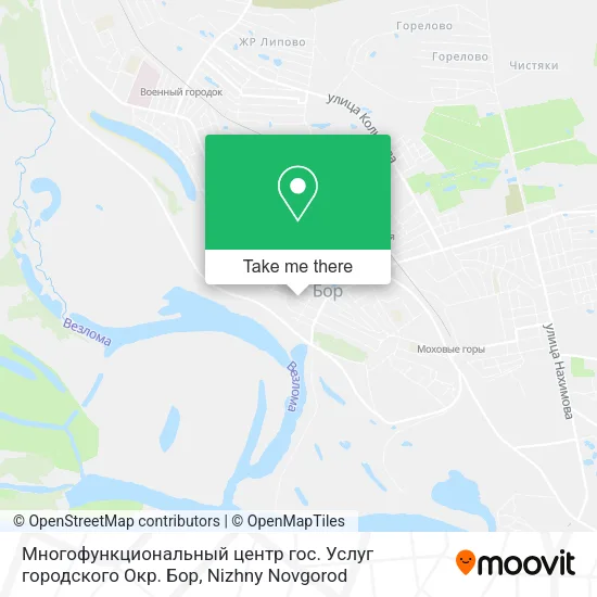 Многофункциональный центр гос. Услуг городского Окр. Бор map