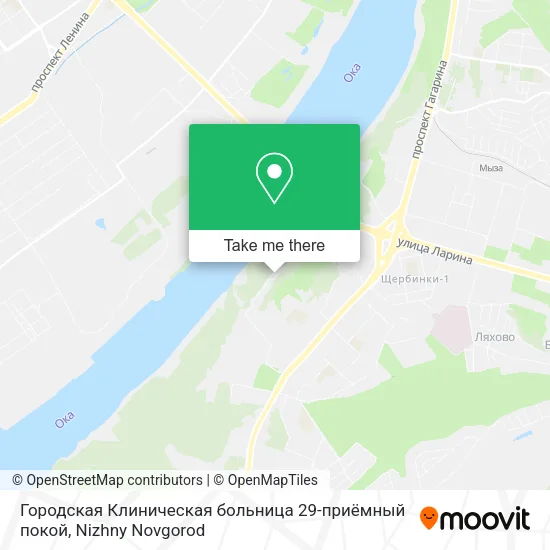 Городская Клиническая больница 29-приёмный покой map