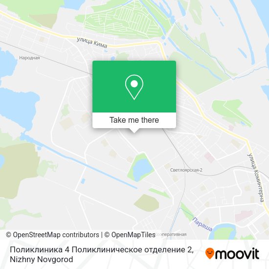 Поликлиника 4 Поликлиническое отделение 2 map