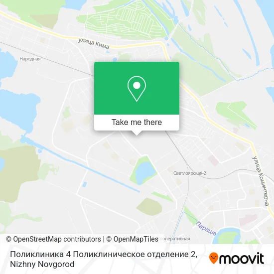 Поликлиника 4 Поликлиническое отделение 2 map
