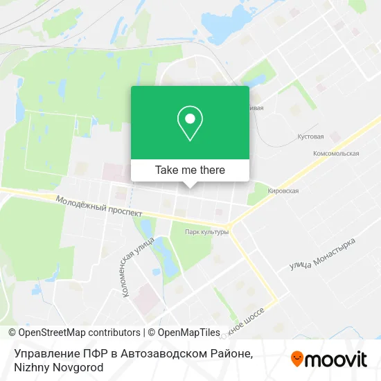 Управление ПФР в Автозаводском Районе map