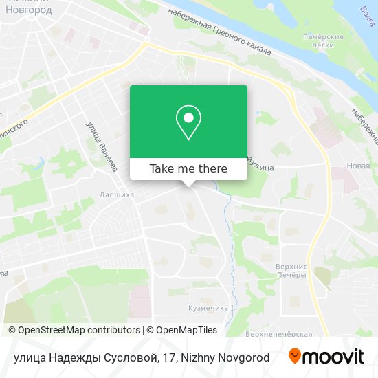 улица Надежды Сусловой, 17 map