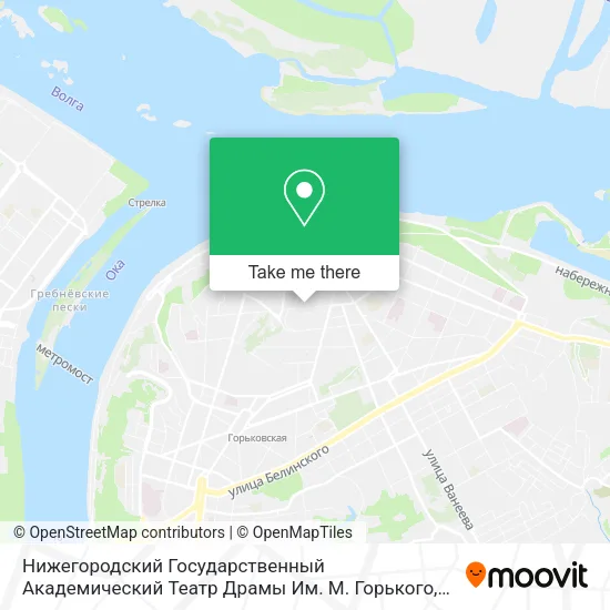 Нижегородский Государственный Академический Театр Драмы Им. М. Горького map