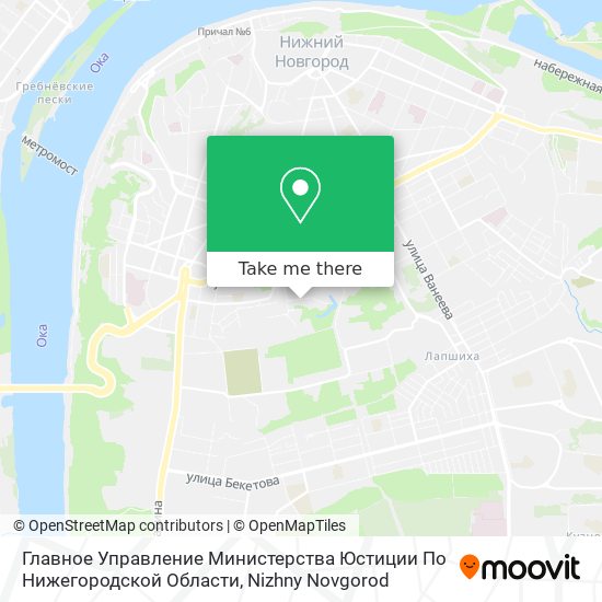 Главное Управление Министерства Юстиции По Нижегородской Области map