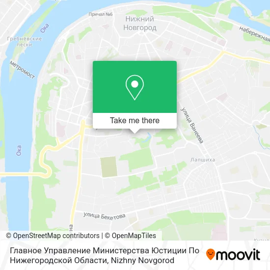 Главное Управление Министерства Юстиции По Нижегородской Области map