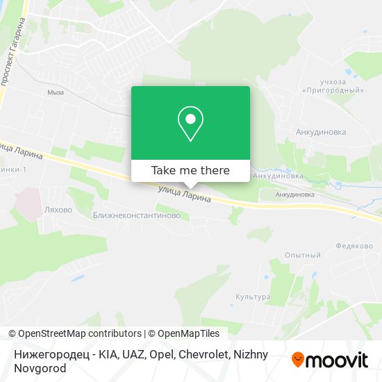 Нижегородец  - KIA, UAZ, Opel, Chevrolet map