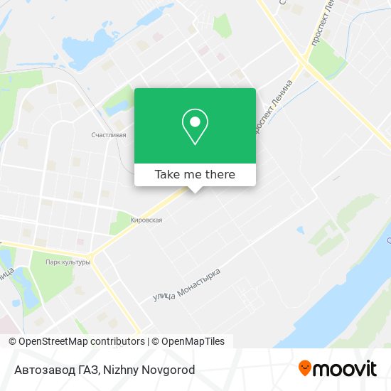 Автозавод ГАЗ map