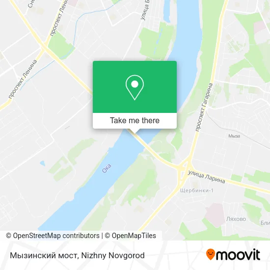 Мызинский мост map