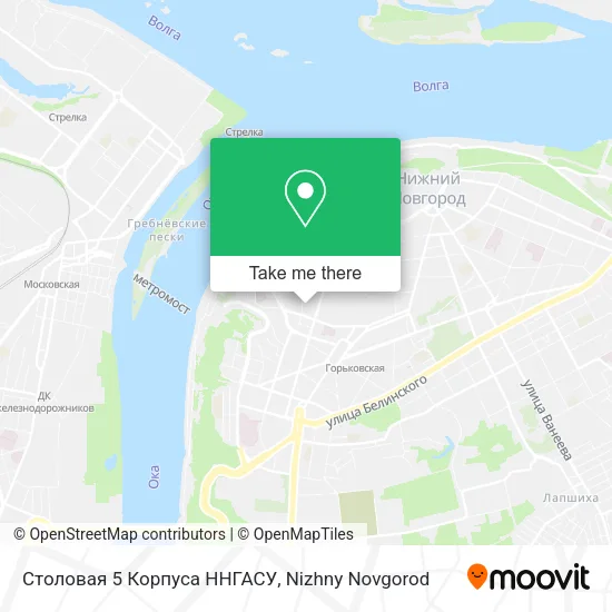 Столовая 5 Корпуса ННГАСУ map