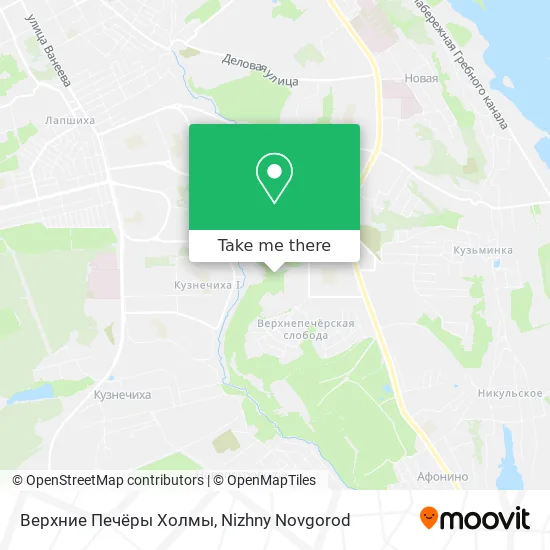 Верхние Печёры Холмы map