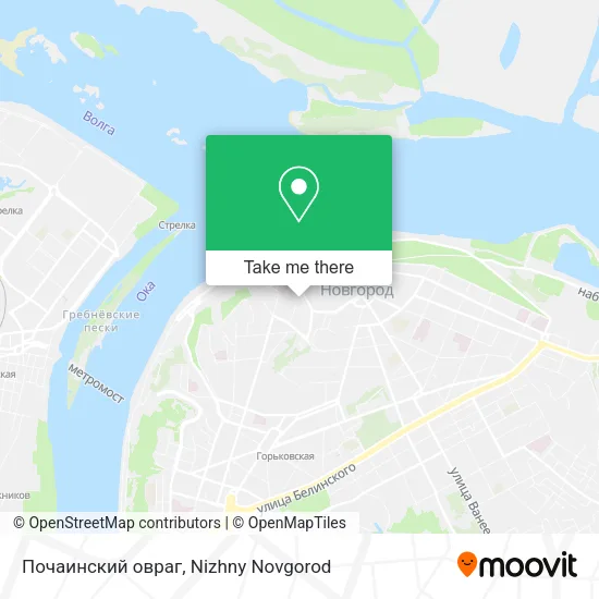 Почаинский овраг map