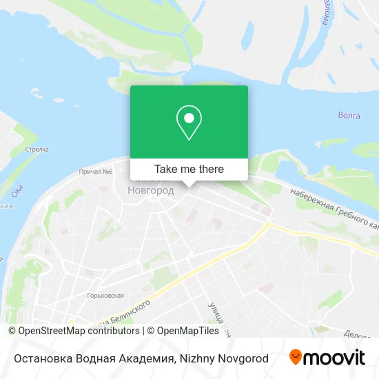 Остановка Водная Академия map